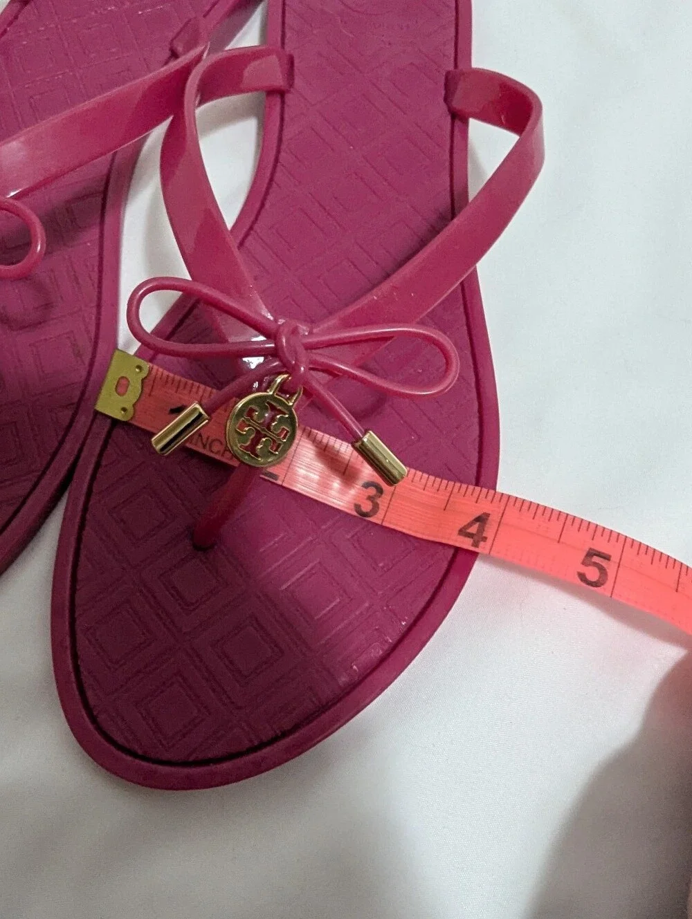 Tory Burch Pink Michaela Jelly Flip Flops Size 10